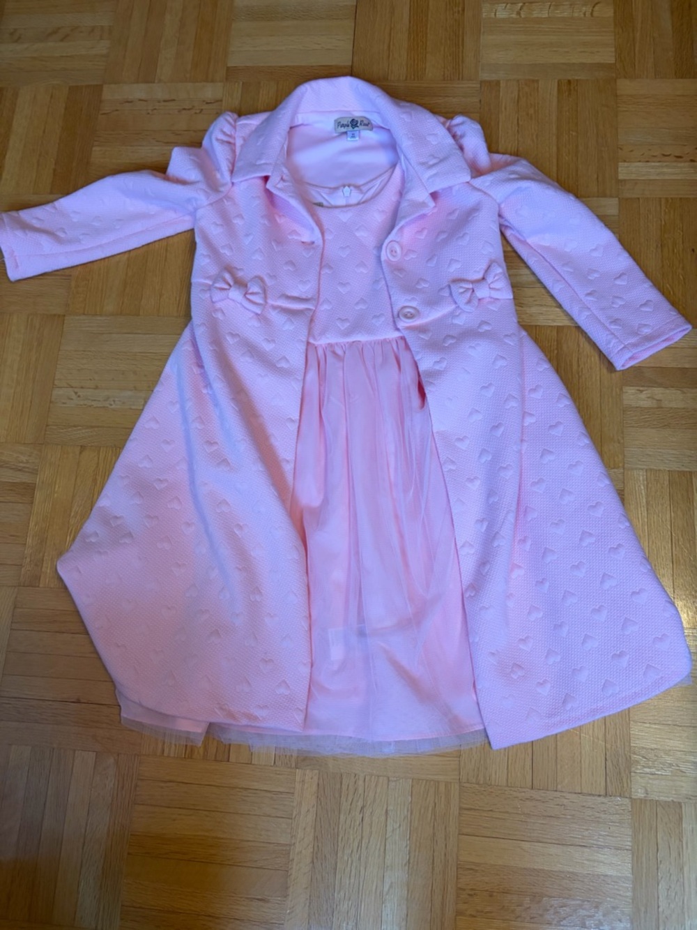 Pink Formal Girls Dress with Matching Coat